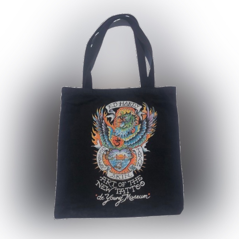 Ed Hardy Graphic Print Tote Bag
